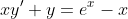 xy' + y = e^x - x